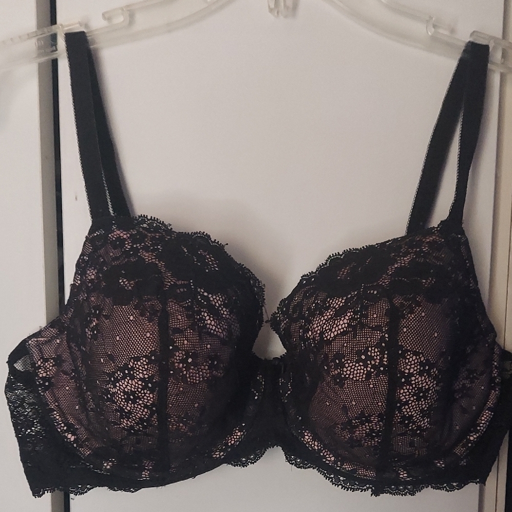 Victoria's Secret Black Lace Balconette Bra